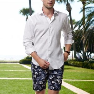 Peter Millar Collection Navy Floral Shorts Size 38